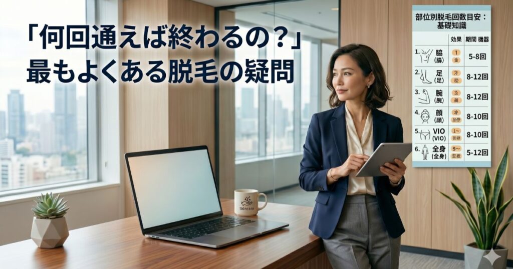 脱毛は何回で効果が出る？部位別の目安回数と期間を徹底解説【2026年版】