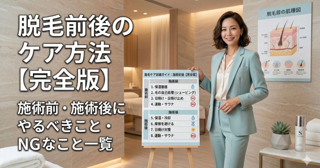 脱毛前後のケア方法【完全版】施術前・施術後にやるべきこと・NGなこと一覧