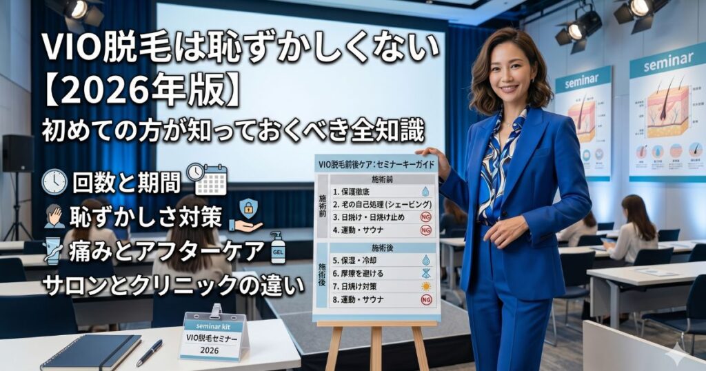 VIO脱毛は恥ずかしくない【2026年版】初めての方が知っておくべき全知識