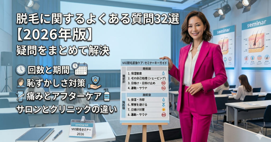 脱毛に関するよくある質問32選【2026年版】疑問をまとめて解決