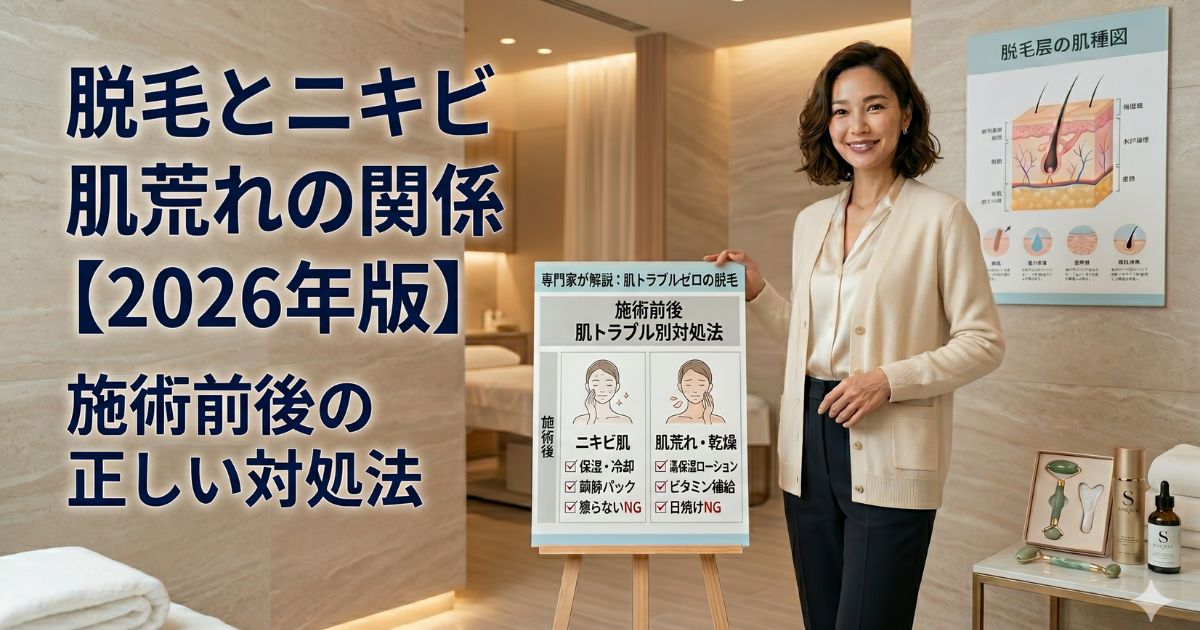 脱毛とニキビ・肌荒れの関係【2026年版】施術前後の正しい対処法