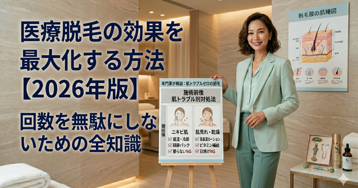 医療脱毛の効果を最大化する方法【2026年版】回数を無駄にしないための全知識